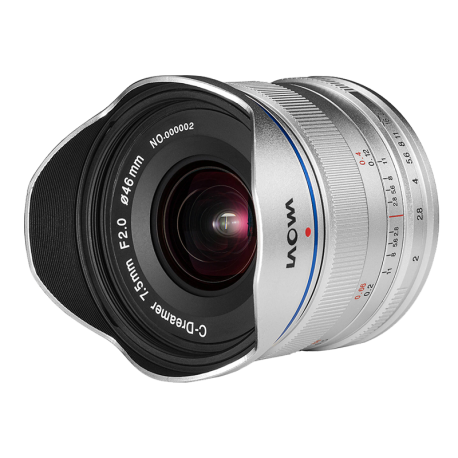 Laowa 7.5 mm f/2 MFT stříbrné provedení