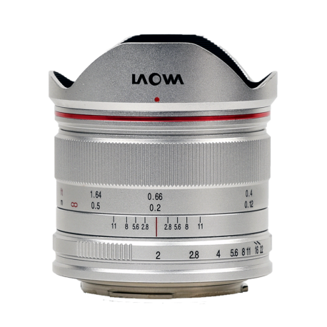 Laowa 7.5 mm f/2 MFT stříbrné provedení