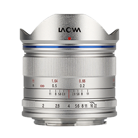 Laowa 7.5 mm f/2 MFT stříbrné provedení